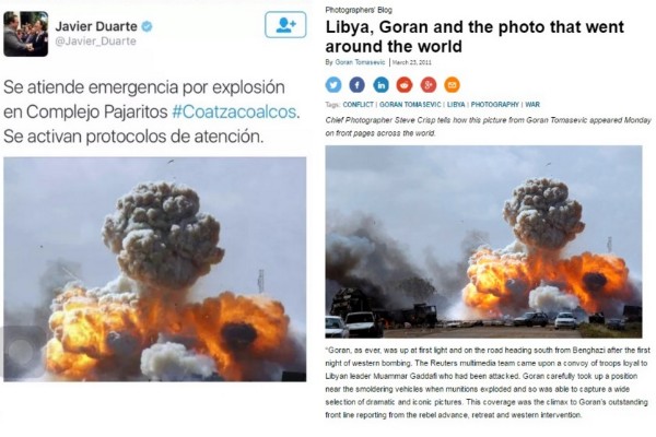 Javier Duarte usa explosión en Libia para “lamentar” la de Pajaritos