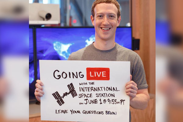 Facebook transmitirá este miércoles desde el espacio