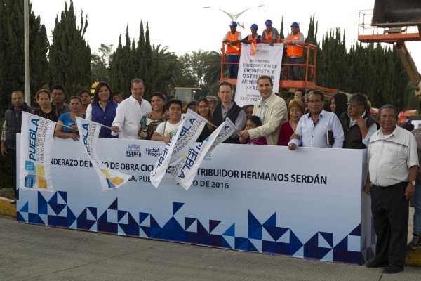 RMV da el banderazo a ciclopista y distribuidor Hermanos Serdán