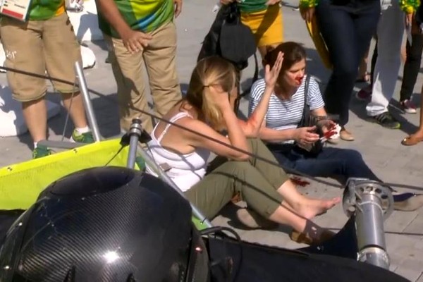 Caída de cámara televisiva deja siete heridos en Parque Olímpico
