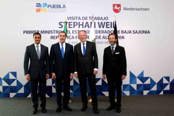 Moreno Valle recibe al primer ministro de Baja Sajonia, Stephan Weil