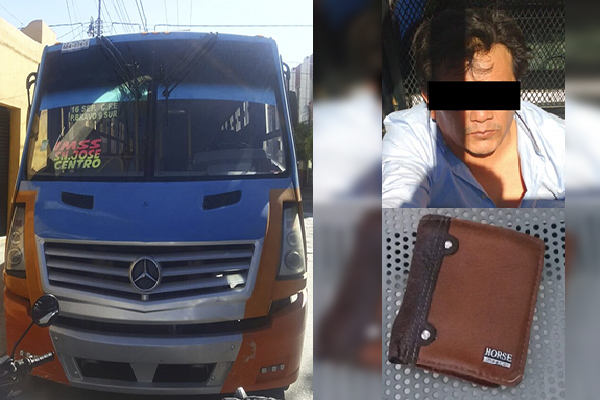 Seguridad Pública Estatal asegura a ladrón coludido con chofer de la ruta 13