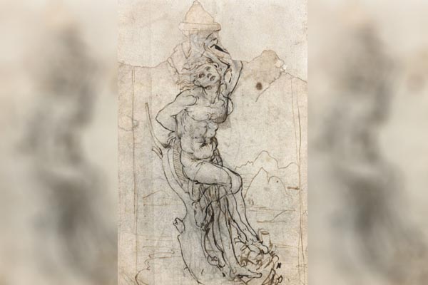 Descubren en Francia dibujo inédito de Da Vinci