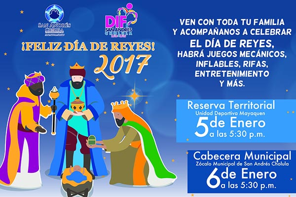 DIF de San Andrés Cholula invita a celebrar el Día de Reyes