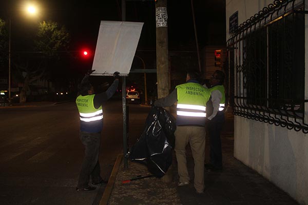 Ayuntamiento efectuó operativo nocturno para mejoramiento de imagen urbana