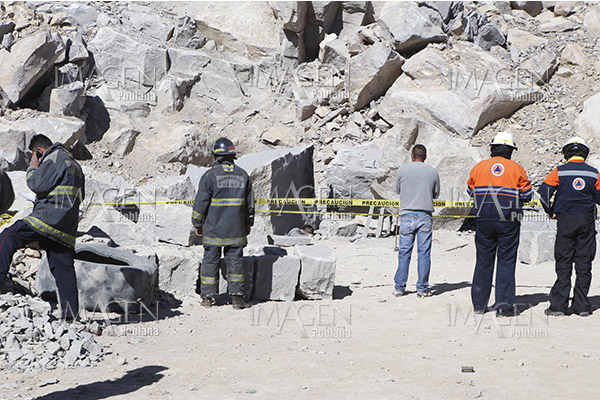 Murió aplastado por roca de 10 toneladas
