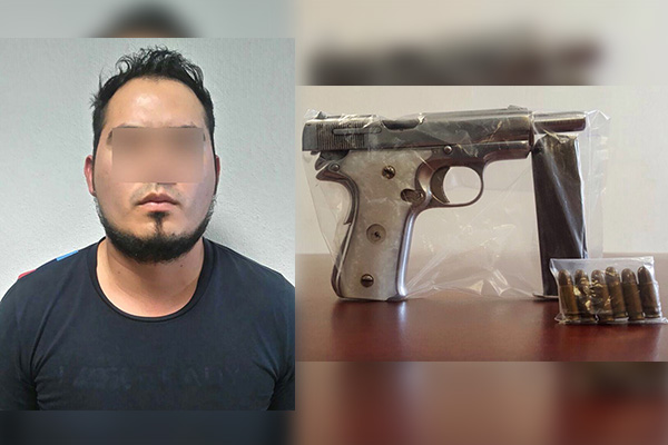 Jugaba con su pistola y lo pillaron los policías