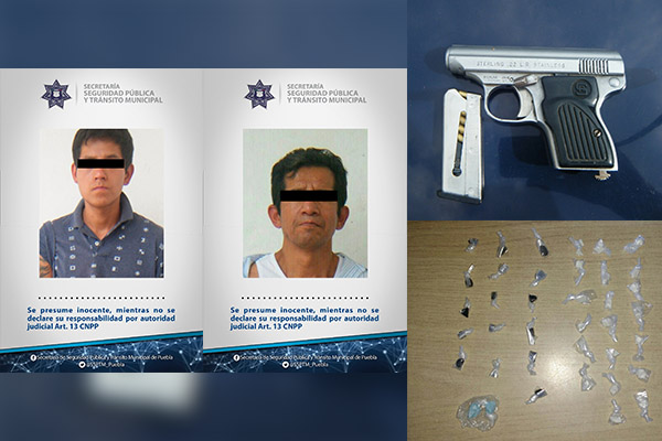 Los sorprendieron con diversas drogas y un arma de fuego