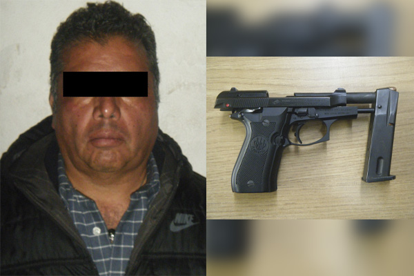 SSPTM detiene a sujeto por portación de arma de fuego sin licencia