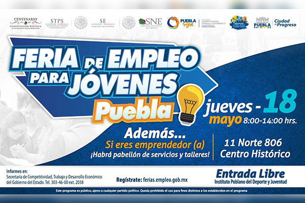 Ayuntamiento y Gobierno del Estado invitan a la Feria del Empleo para Jóvenes 2017