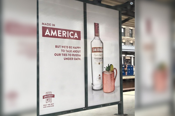 Smirnoff se burla de Donald Trump y sus nexos con Rusia