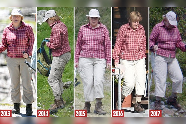 Por quinto año consecutivo, Merkel lleva la misma ropa a sus vacaciones