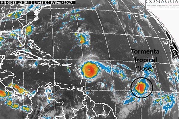 Se forma tormenta tropical José detrás del huracán Irma