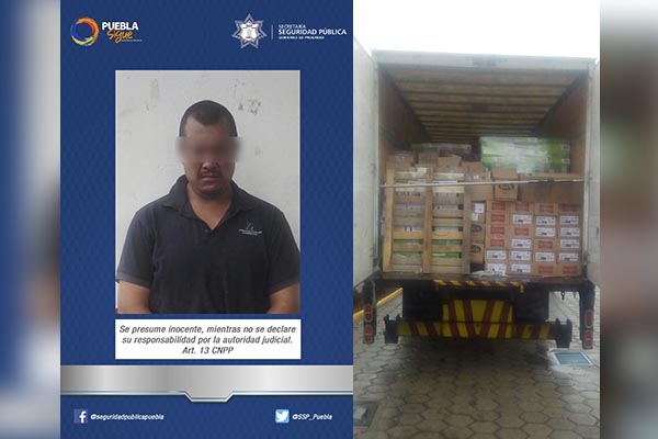 SSP detiene a asaltante de transporte de carga