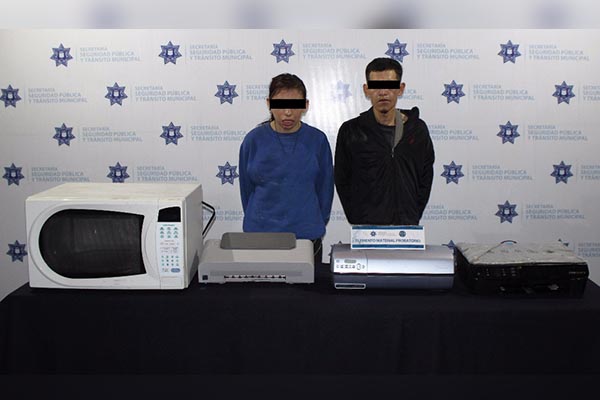 SSPTM detiene a dos personas por robo a casa habitación