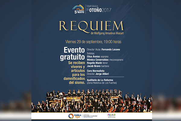 Filarmónica 5 de Mayo dará concierto a beneficio de damnificados por el sismo