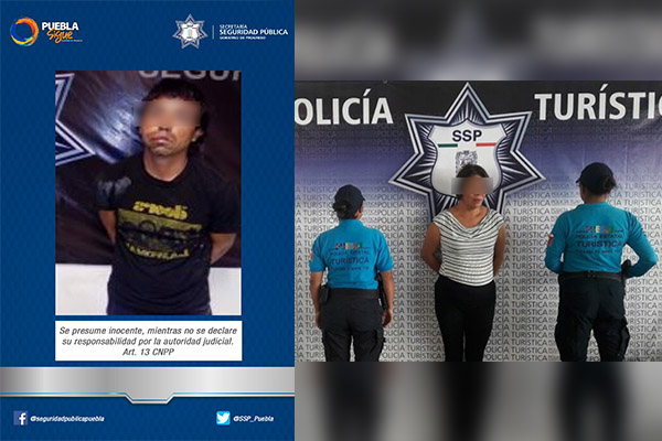 Policía Estatal aseguró a dos personas por robo