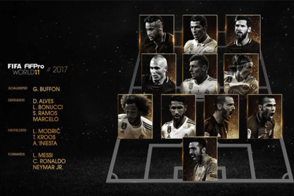 FIFA da a conocer a su equipo del año en premios “The Best”