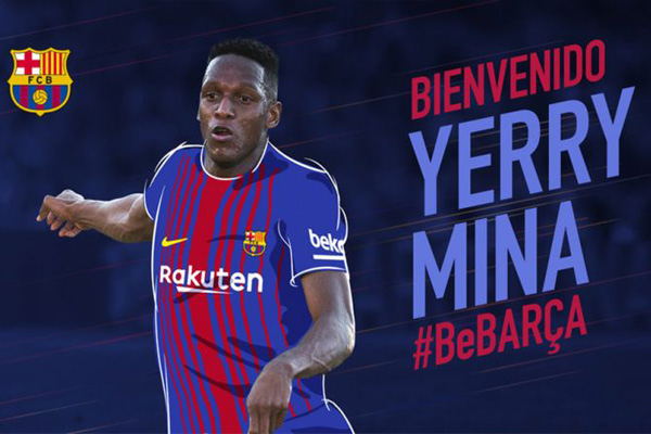 FC Barcelona oficializa fichaje de Yerry Mina