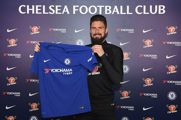 Olivier Giroud, nuevo jugador de Chelsea FC