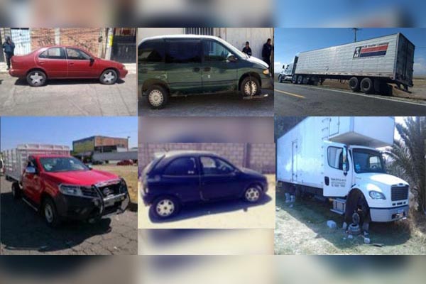 SSP recupera nueve vehículos y una caja seca