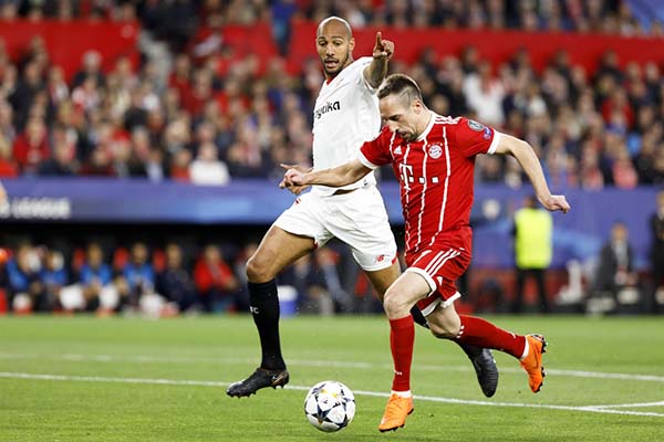 Bayern Múnich con ventaja para ganar pase a semifinales ante Sevilla