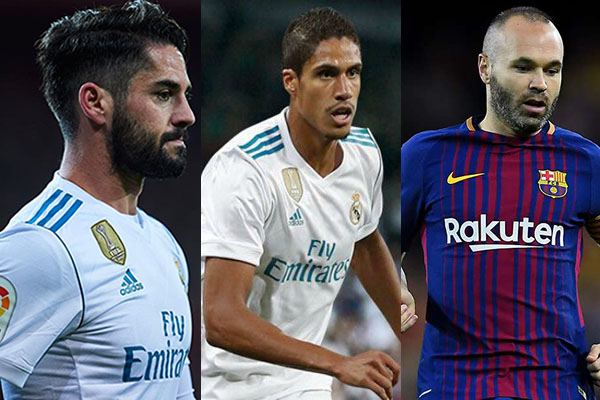 Isco, Varane e Iniesta son dudas para el derby español