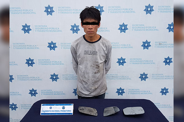 Cae ladrón de autopartes con amplio historial delictivo