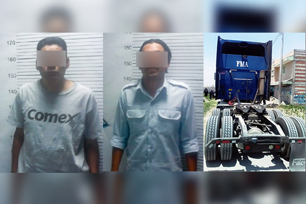 Policía Estatal y Federal recuperan un tractocamión robado