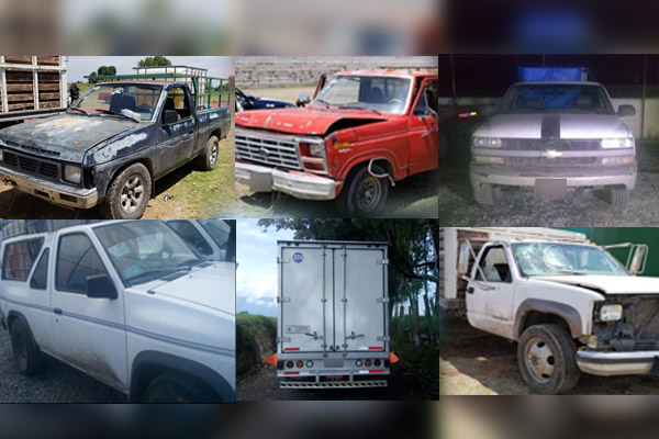 SSP aseguró seis vehículos utilizados para el robo de combustible en Texmelucan