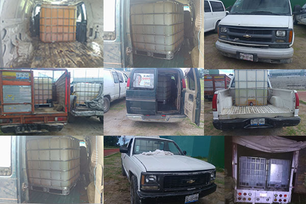 Ejército asegura vehículos y combustible robado