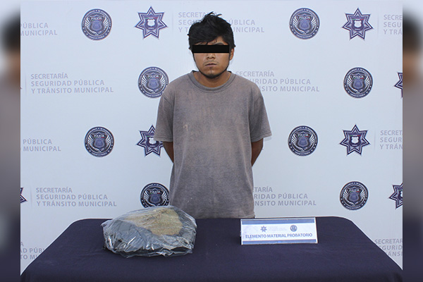Fue sorprendido con más de un kilo de hierba verde en la CAPU