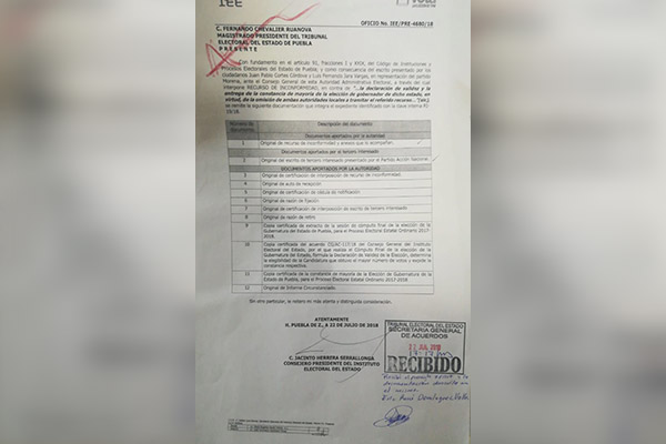 Remite IEE expediente de recurso de inconformidad al tribunal local