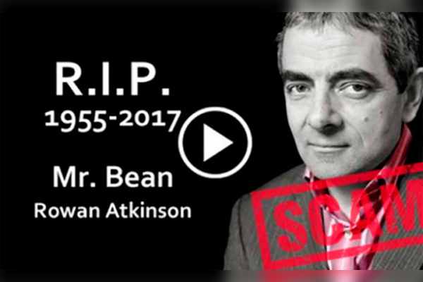 “Muerte” de Mr. Bean, un virus disfrazado de noticia