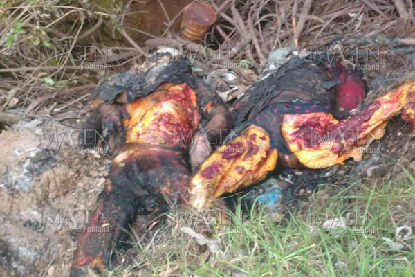 Hallan dos cadáveres calcinados en Santa Rita Tlahuapan