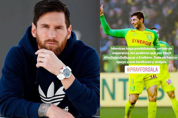 Messi pide que sigan buscando a Emiliano Sala