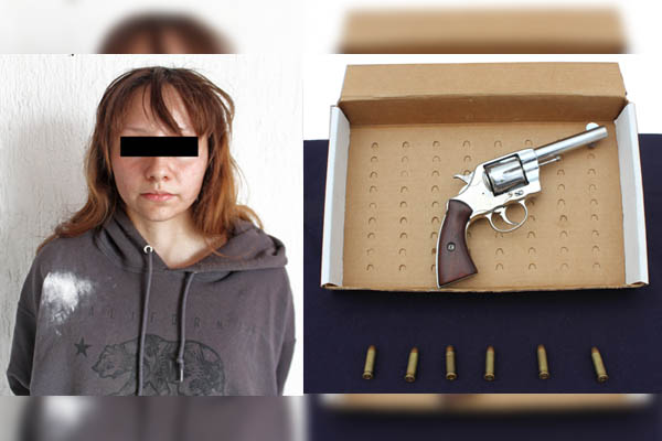 Detenida mujer que portaba ilegalmente un revólver con cartuchos útiles