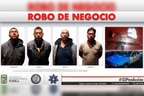 Detenida una banda de asaltantes de negocios