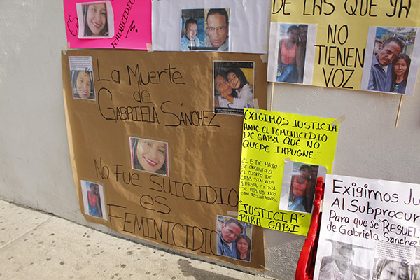 Vuelven a exigir a la FGE considerar como feminicidio el caso de Gabriela Sánchez
