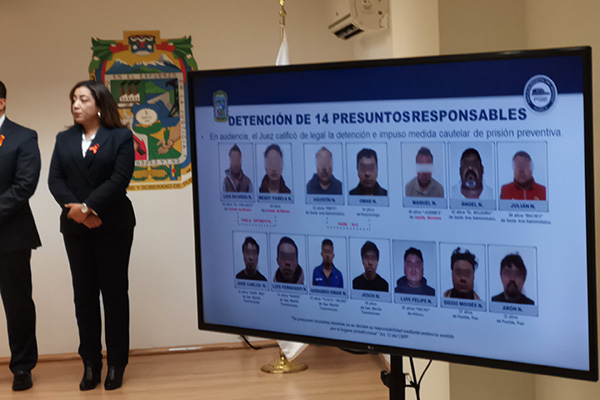 Procesan a los 14 detenidos por fosas clandestinas en Huejotzingo