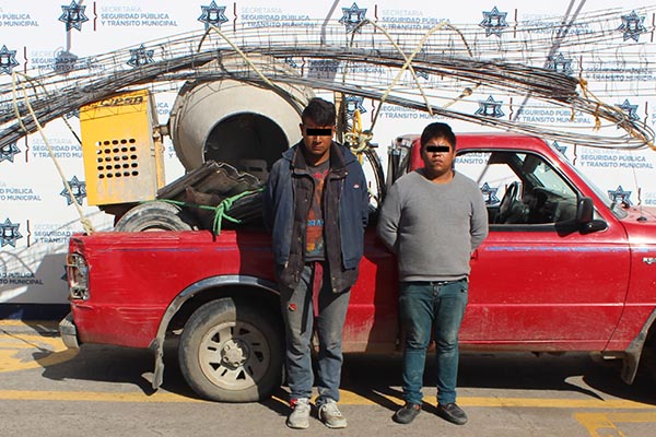 Los atraparon tras saquear una construcción
