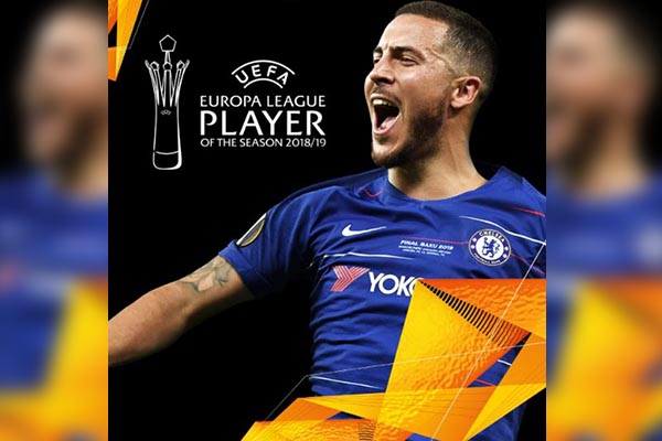 Eden Hazard es elegido el mejor jugador de la Europa League