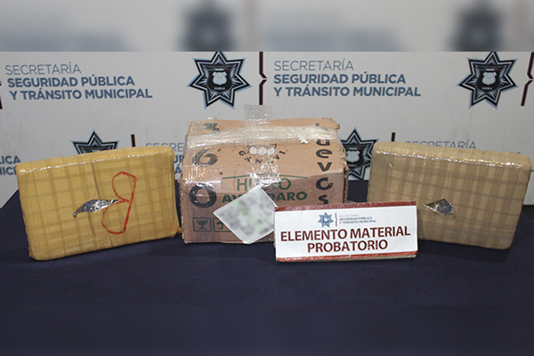 Asegura Policía Municipal alrededor de cinco kilos de marihuana en la CAPU