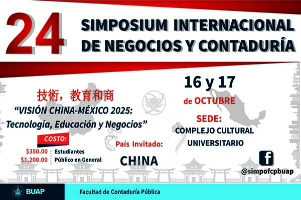 Presenta BUAP 24 Simposio Internacional de Negocios y Contaduría
