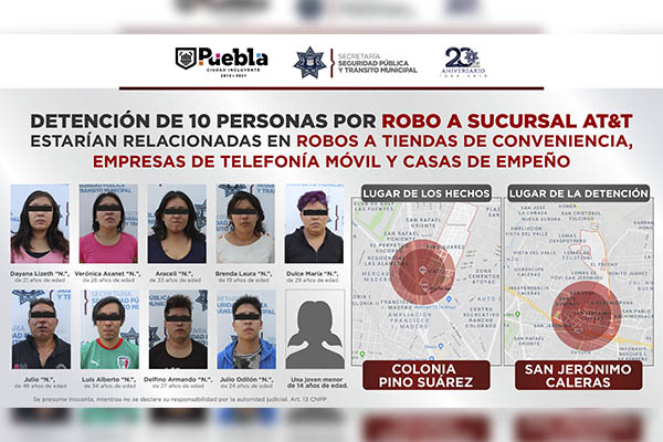 Asaltaban tiendas, empresas de telefonía y casas de empeño