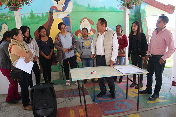 Sigue mejoramiento de infraestructura en escuelas de Amozoc