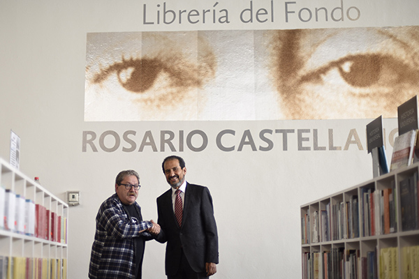 Firman convenio Esparza y Taibo II para apertura de Librería FCE-Educal-BUAP