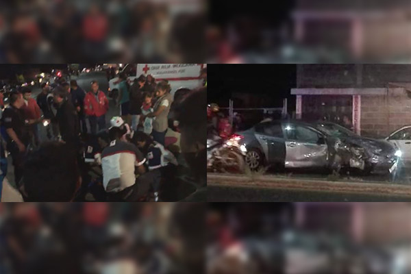 Conductor ebrio provoca una tragedia; un muerto y ocho heridos, el saldo