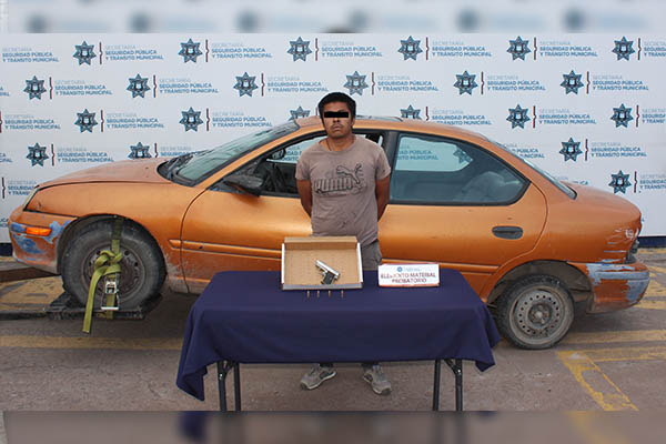 Detenido por portación de arma de fuego sin permiso