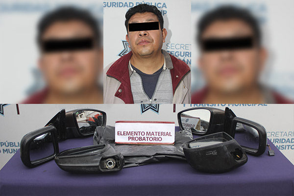 Robó espejos retrovisores y lo atraparon mientras huía